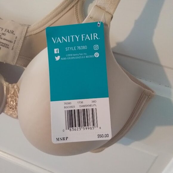 Vanity Fair Bra 38D  NWT - Picture 4 of 6